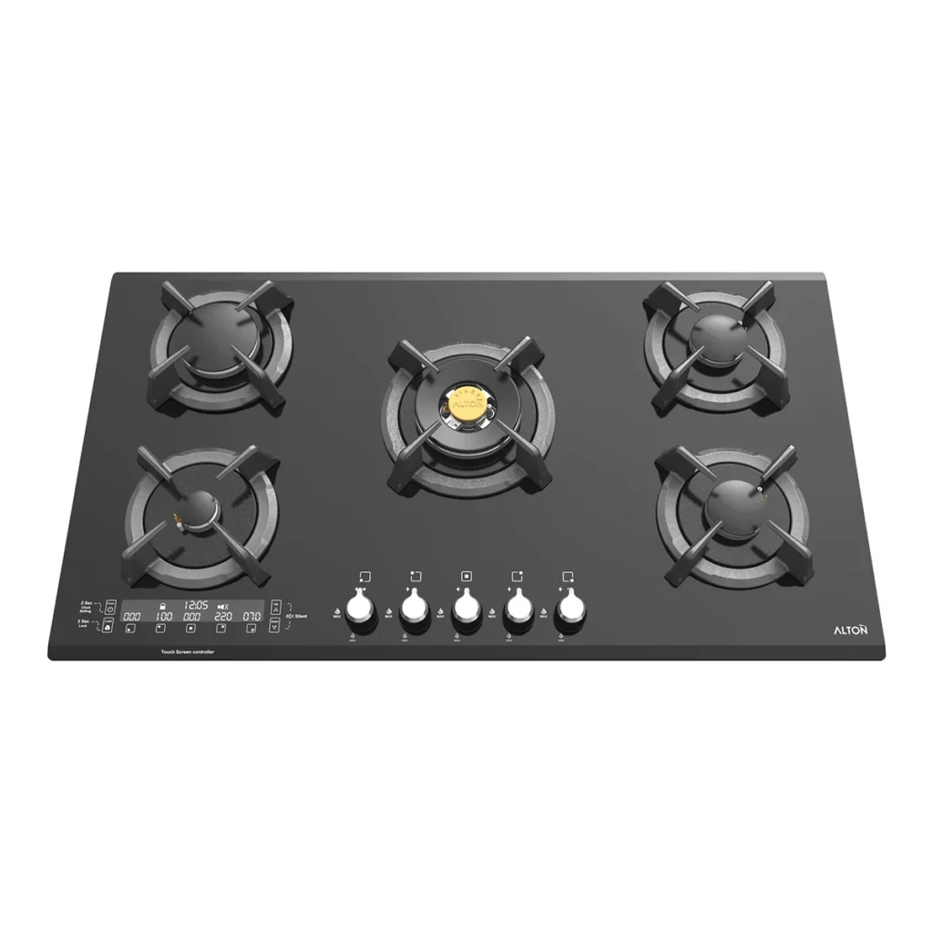 اجاق گاز رومیزی توکار شیشه‌ای 5 شعله آلتون مدل IG531DN