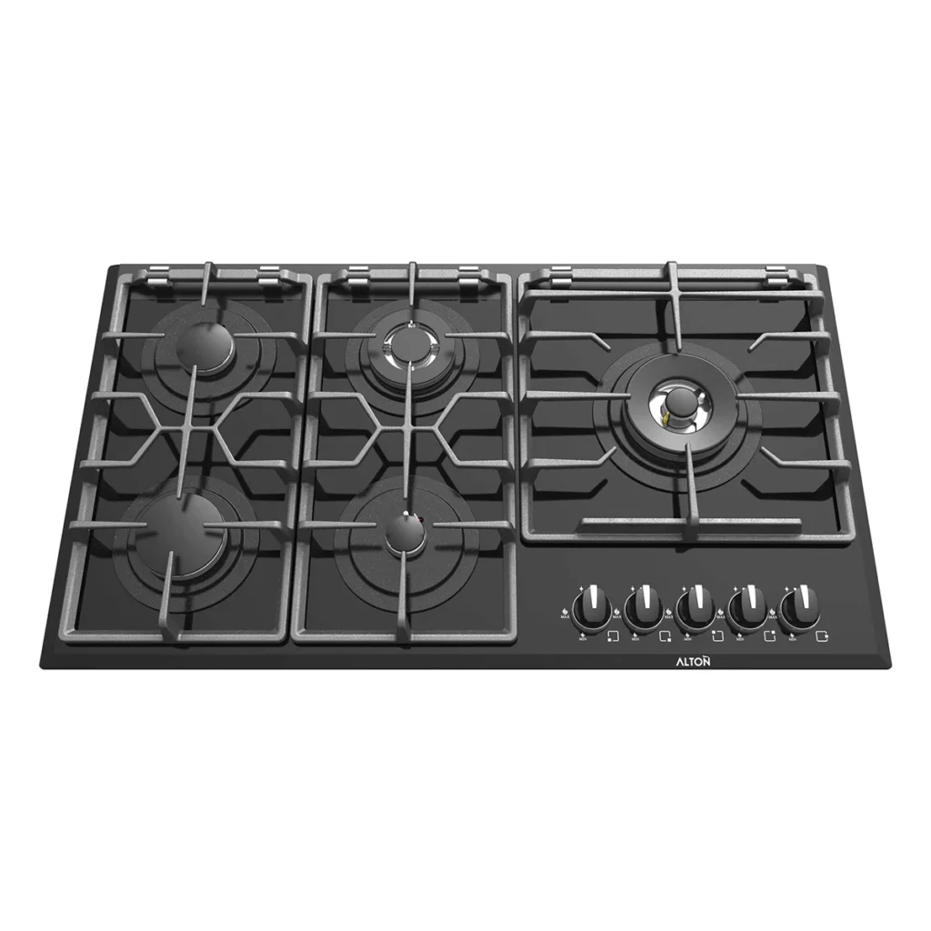 اجاق گاز رومیزی توکار شیشه‌ای 5 شعله آلتون مدل G523N