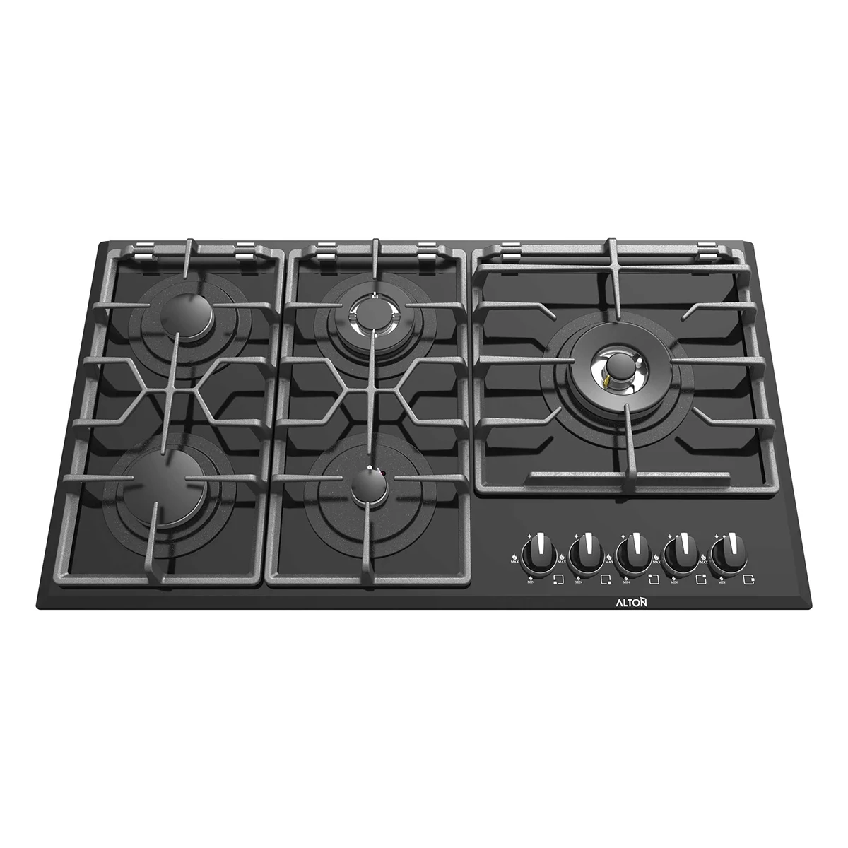 اجاق گاز توکار آلتون G523N اجاق گاز رومیزی توکار شیشهای 5 شعله آلتون مدل G523N