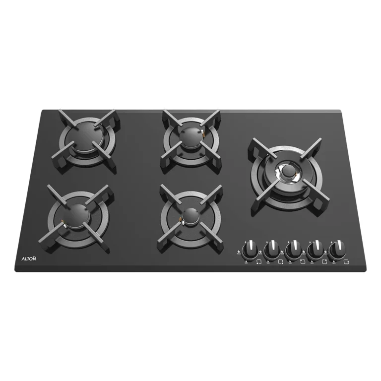 اجاق گاز رومیزی توکار شیشه‌ای 5 شعله آلتون مدل G528N