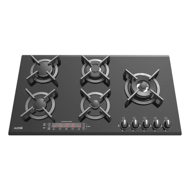 اجاق گاز رومیزی توکار شیشه‌ای 5 شعله آلتون مدل G532DN با تایمر لمسی