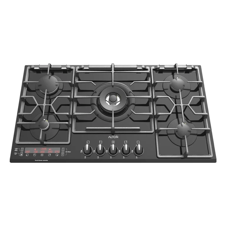 اجاق گاز رومیزی توکار شیشه‌ای 5 شعله آلتون مدل G535DB با تایمر لمسی