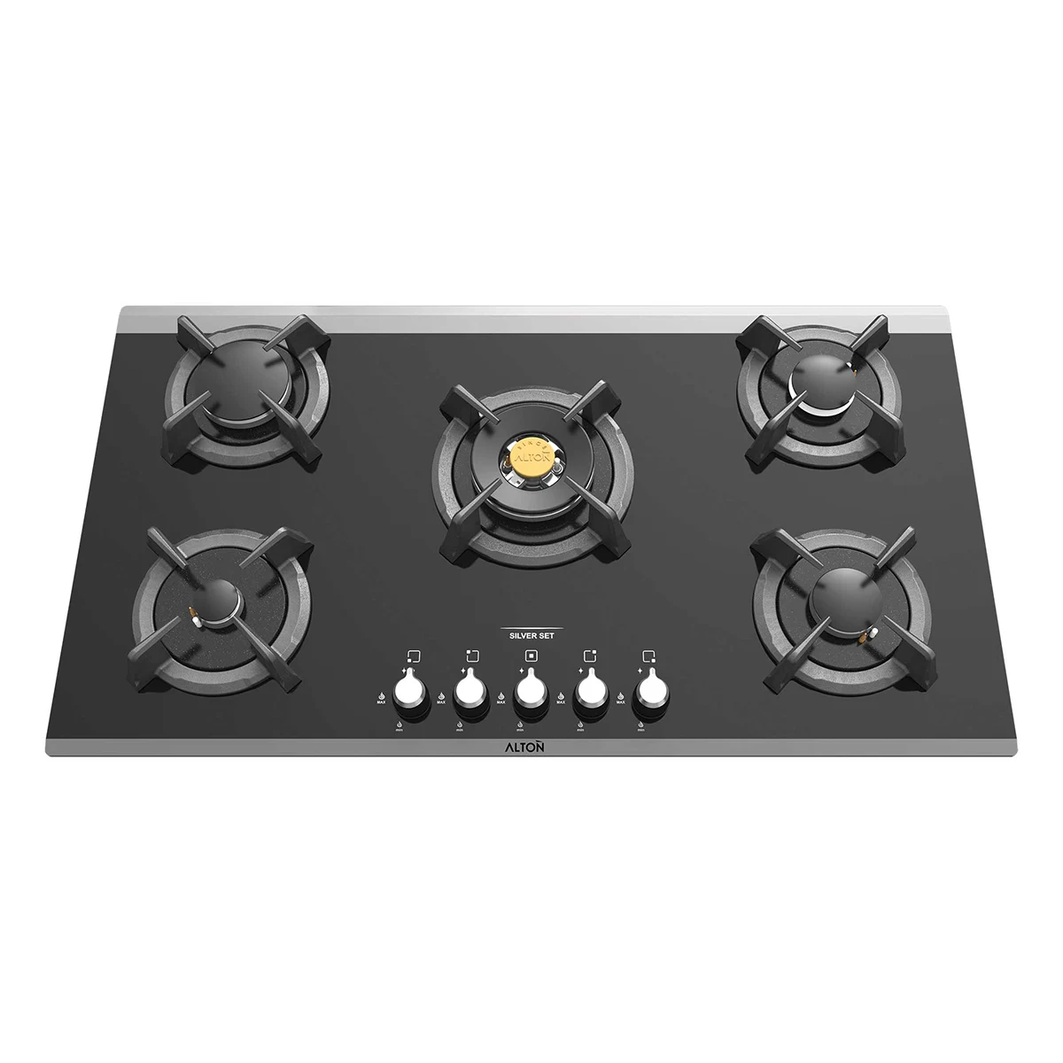 اجاق گاز توکار آلتون IG529F اجاق گاز رومیزی توکار شیشهای 5 شعله آلتون مدل IG529F