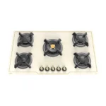 اجاق گاز رومیزی توکار شیشه‌ای 5 شعله آلتون مدل IG540C رنگ کرم