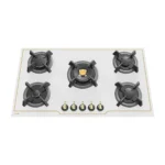 اجاق گاز رومیزی توکار شیشه‌ای 5 شعله آلتون مدل IG540W رنگ سفید