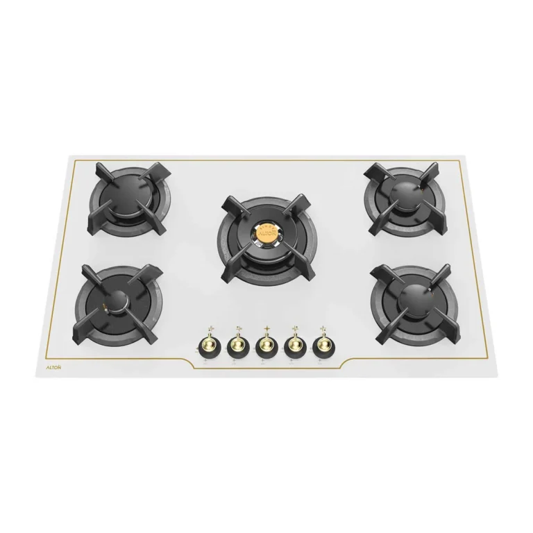 اجاق گاز رومیزی توکار شیشه‌ای 5 شعله آلتون مدل IG540W رنگ سفید