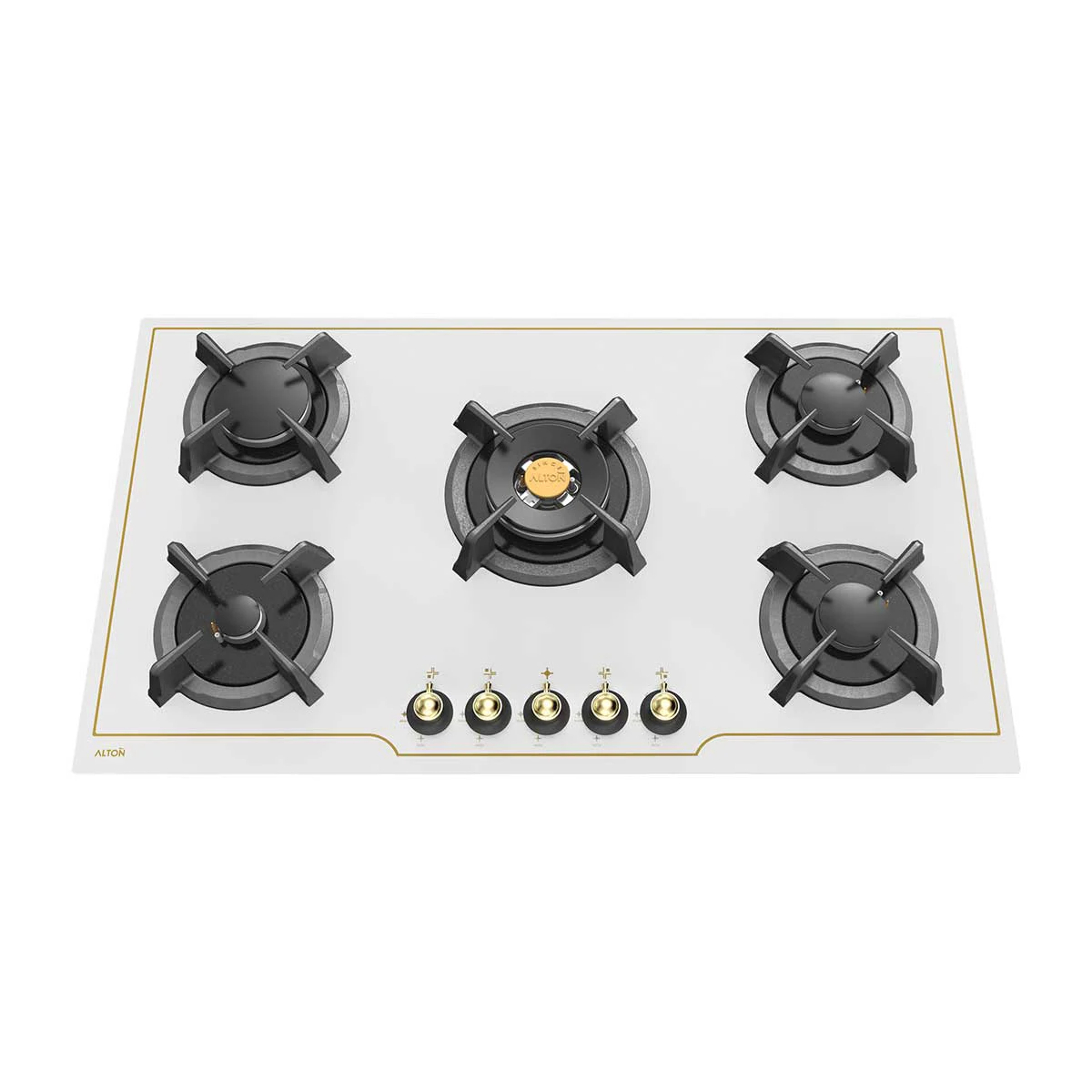 اجاق گاز توکار آلتون IG540W اجاق گاز رومیزی توکار شیشهای 5 شعله آلتون مدل IG540W رنگ سفید