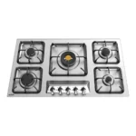 اجاق گاز رومیزی توکار استیل 5 شعله آلتون مدل IS523N با سرشعله ساباف ایتالیا
