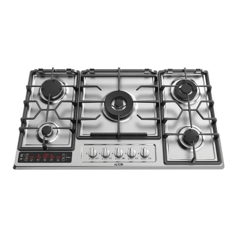 اجاق گاز رومیزی توکار استیل 5 شعله آلتون مدل S520DN با تایمر لمسی