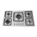 اجاق گاز رومیزی توکار استیل 5 شعله آلتون مدل S526